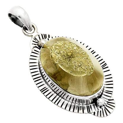 Natural Peruvian Golden Pyrite Pendant P-1732 SDP148268