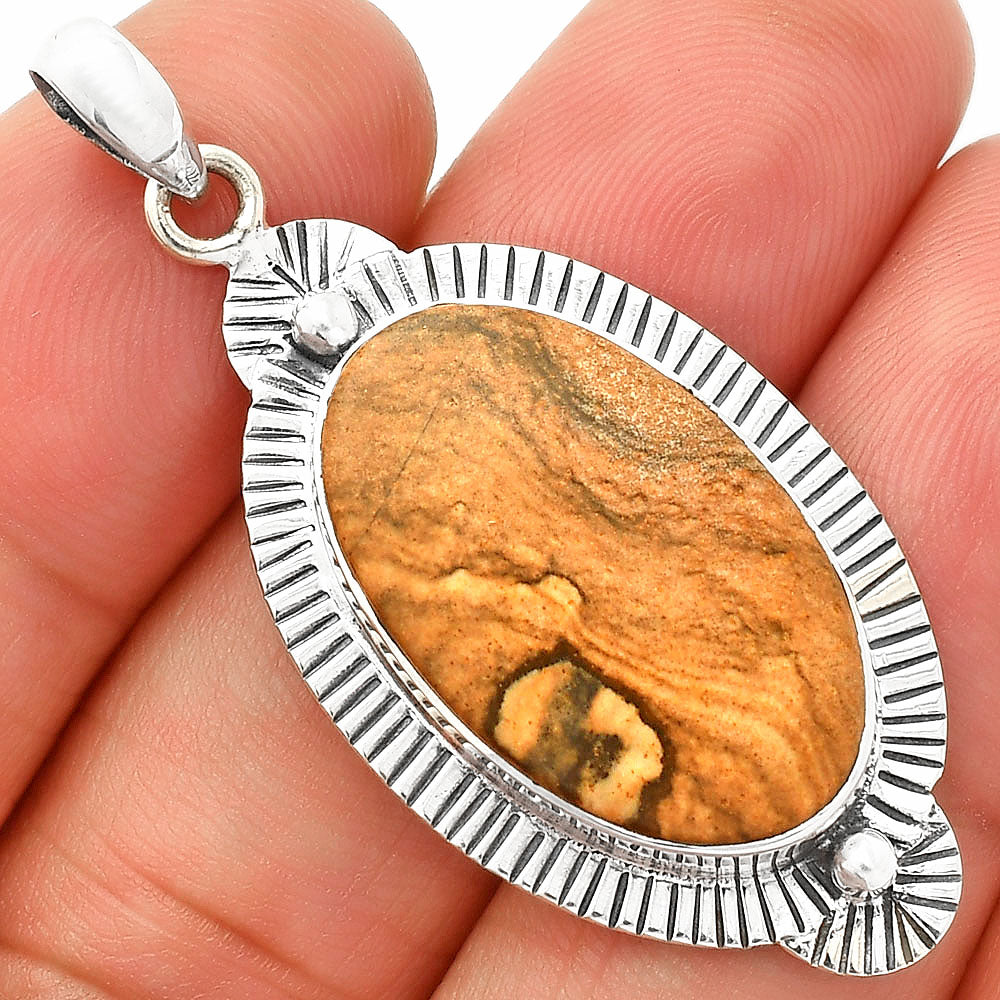 Natural Picture Jasper Pendant P-1732 SDP148278