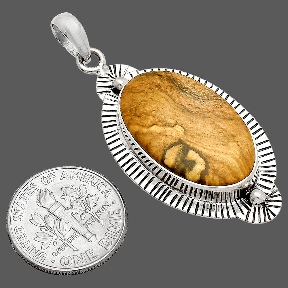 Natural Picture Jasper Pendant P-1732 SDP148278