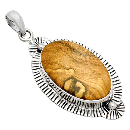 Natural Picture Jasper Pendant P-1732 SDP148278