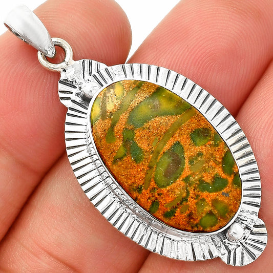 Natural Bamboo Jasper Pendant P-1732 SDP148279