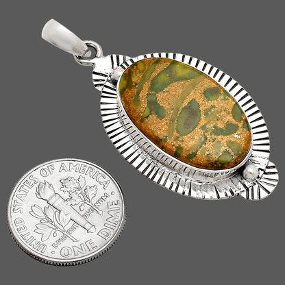 Natural Bamboo Jasper Pendant P-1732 SDP148279