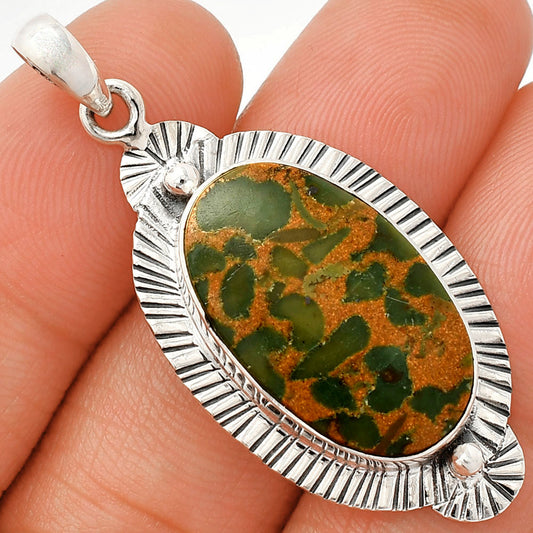 Natural Bamboo Jasper Pendant P-1732 SDP148282