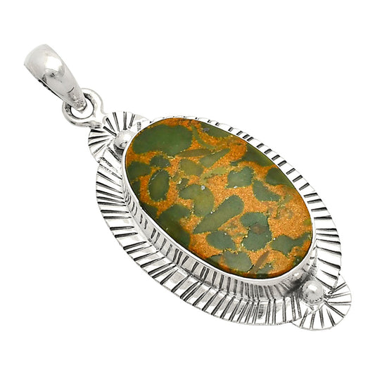 Natural Bamboo Jasper Pendant P-1732 SDP148282