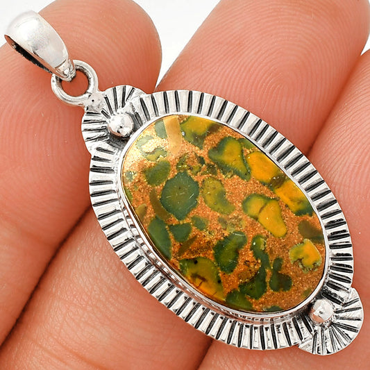 Natural Bamboo Jasper Pendant P-1732 SDP148290