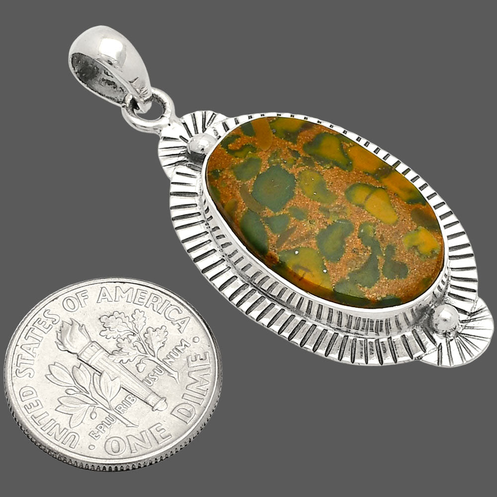 Natural Bamboo Jasper Pendant P-1732 SDP148290