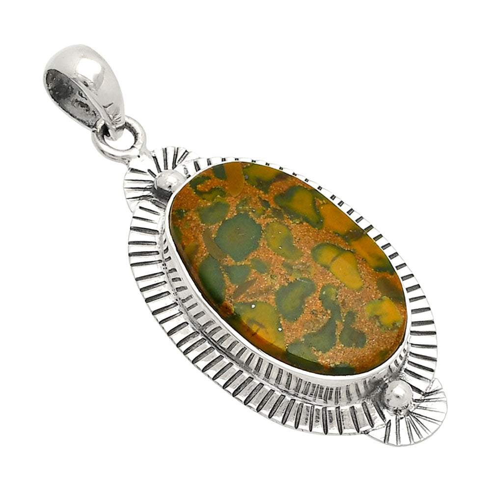 Natural Bamboo Jasper Pendant P-1732 SDP148290