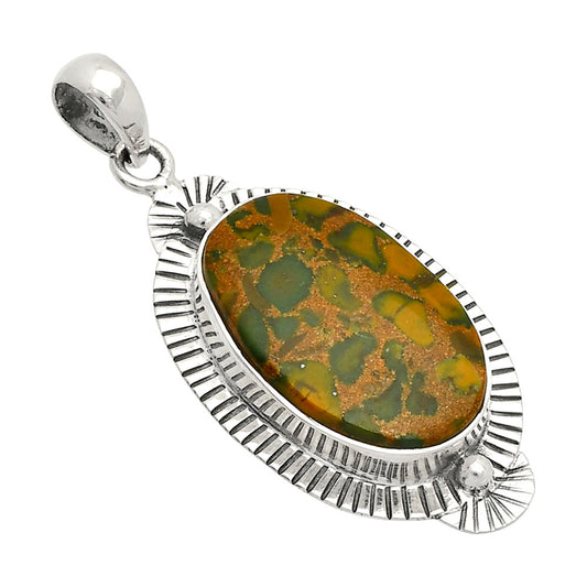 Natural Bamboo Jasper Pendant P-1732 SDP148290
