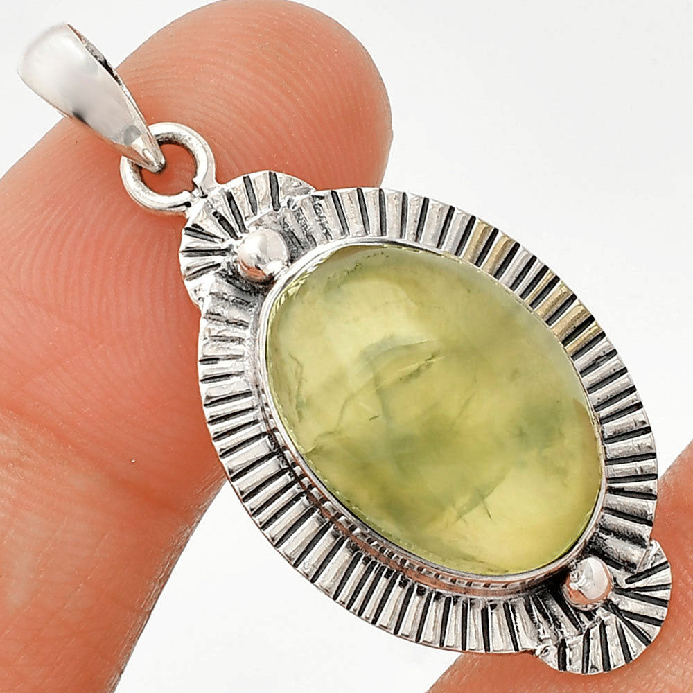Natural Prehnite Pendant P-1732 SDP148299