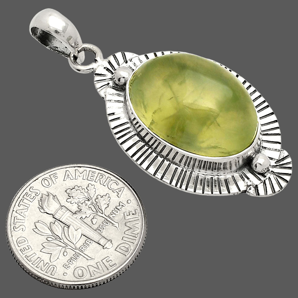 Natural Prehnite Pendant P-1732 SDP148299