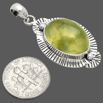 Natural Prehnite Pendant P-1732 SDP148299