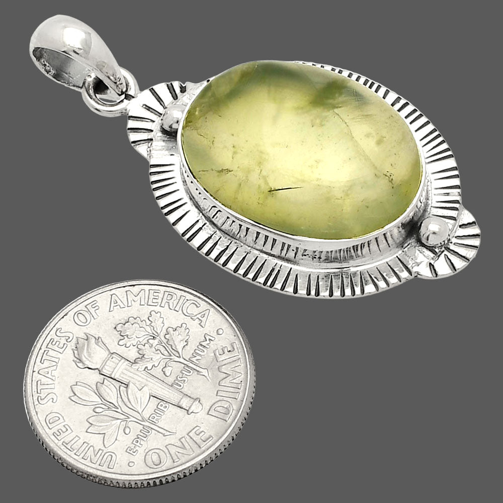 Natural Prehnite Pendant P-1732 SDP148307