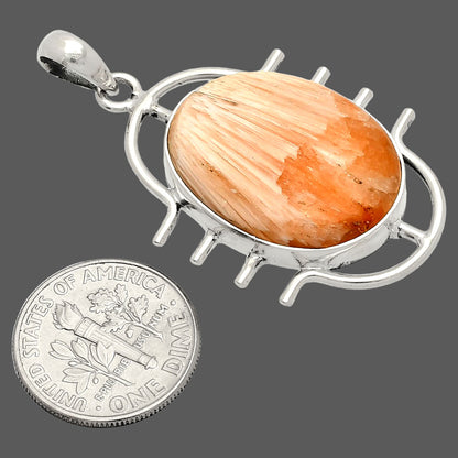 Natural Orange Scolecite - India Pendant P-1271 SDP148319