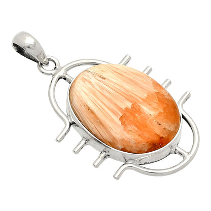 Natural Orange Scolecite - India Pendant P-1271 SDP148319