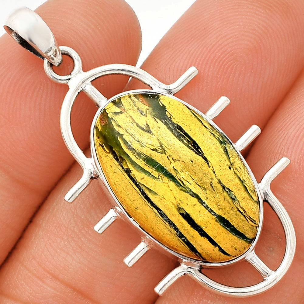 Natural Cyber Web Chrysocolla Stone Pendant P-1271 SDP148330