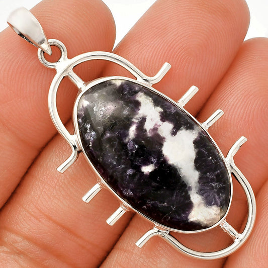 Natural Purple Lepidolite Pendant P-1271 SDP148331