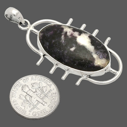 Natural Purple Lepidolite Pendant P-1271 SDP148331