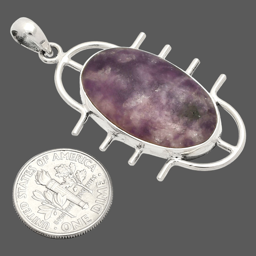 Natural Purple Lepidolite Pendant P-1271 SDP148342