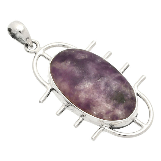 Natural Purple Lepidolite Pendant P-1271 SDP148342