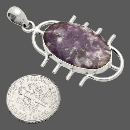 Natural Purple Lepidolite Pendant P-1271 SDP148346