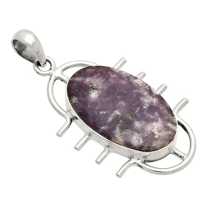 Natural Purple Lepidolite Pendant P-1271 SDP148346