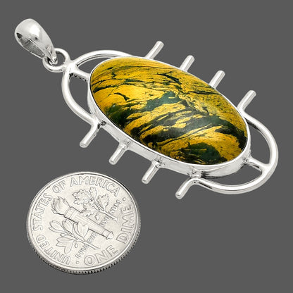 Natural Cyber Web Chrysocolla Stone Pendant P-1271 SDP148355