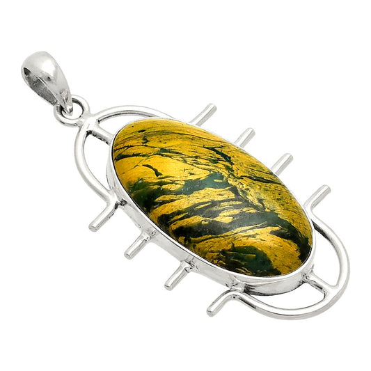 Natural Cyber Web Chrysocolla Stone Pendant P-1271 SDP148355