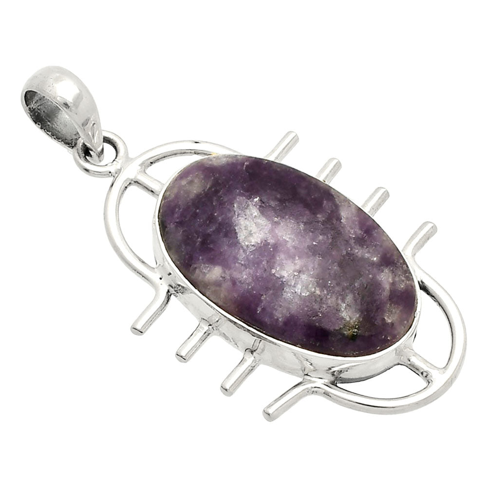 Natural Purple Lepidolite Pendant P-1271 SDP148358