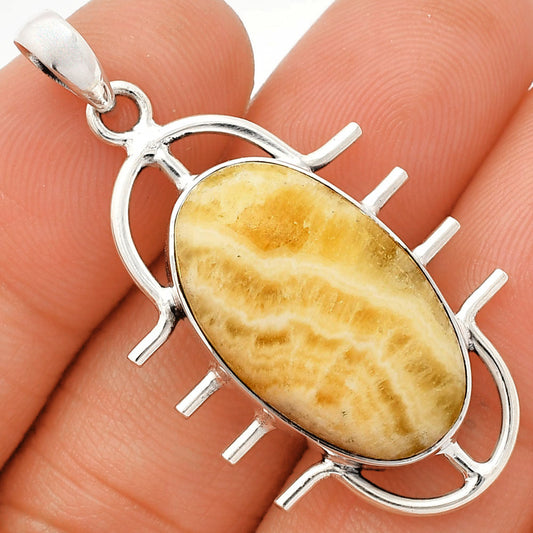 Natural Honey Aragonite Pendant P-1271 SDP148362