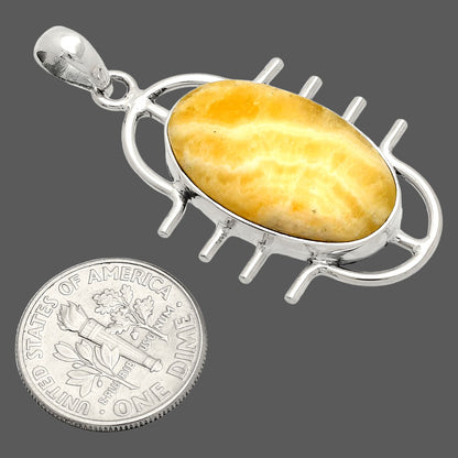 Natural Honey Aragonite Pendant P-1271 SDP148362