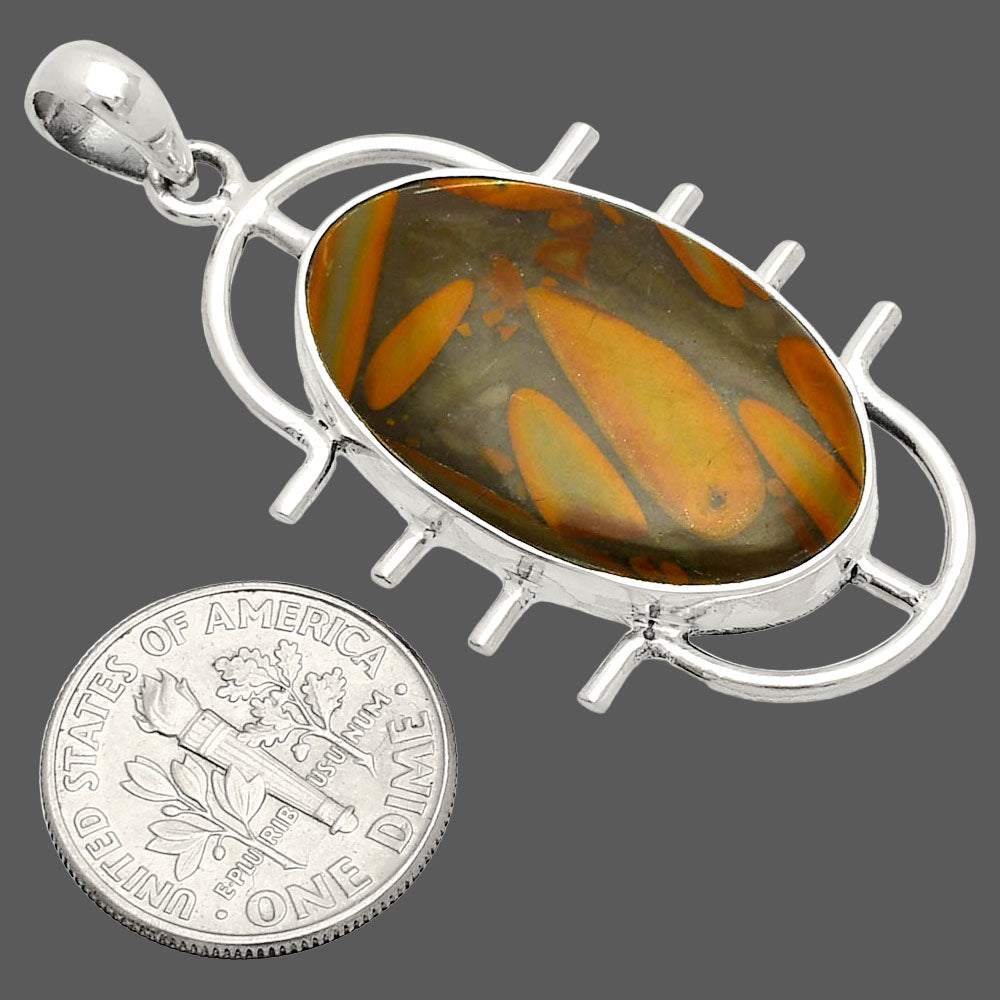 Natural Bamboo Jasper Pendant P-1271 SDP148367