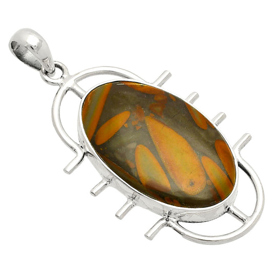 Natural Bamboo Jasper Pendant P-1271 SDP148367