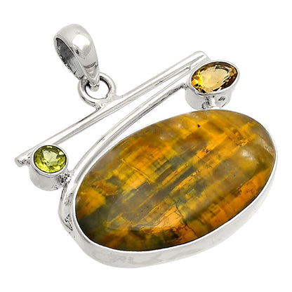 Natural Nellite, Citrine & Peridot Pendant P-1286 SDP148375