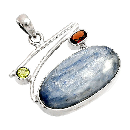 Blue Kyanite, Garnet & Peridot Pendant P-1286 SDP148420
