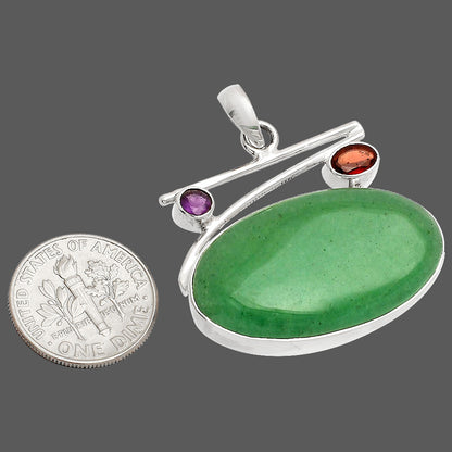 Green Aventurine, Garnet & Amethyst Pendant P-1286 SDP148433