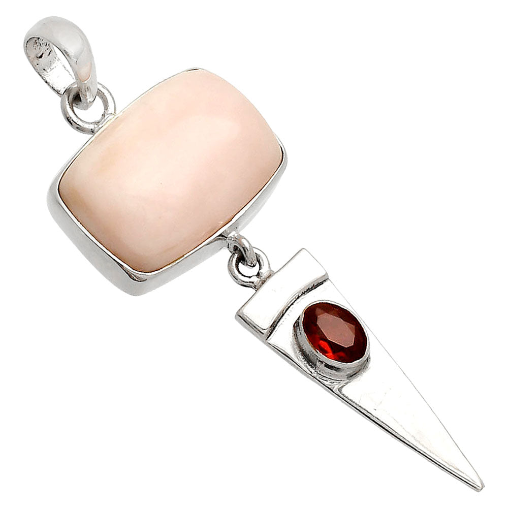 Natural Pink Opal & Garnet Pendant P-1474 SDP148524