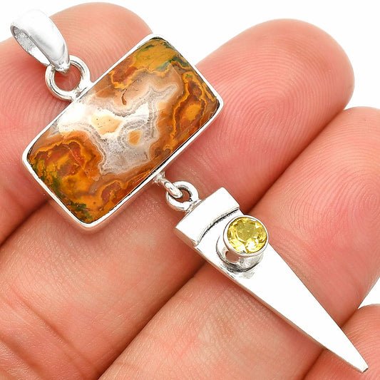Rare Cady Mountain Agate & Citrine Pendant P-1474 SDP148532