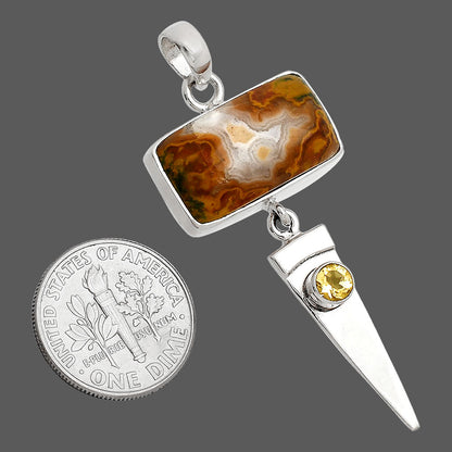 Rare Cady Mountain Agate & Citrine Pendant P-1474 SDP148532