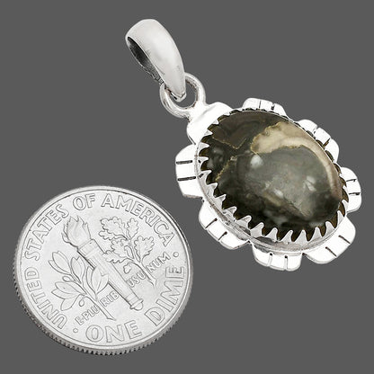 Natural Mexican Cabbing Fossil Pendant P-1347 SDP148589