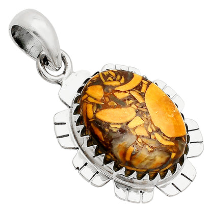 Natural Coquina Fossil Jasper - India Pendant P-1347 SDP148597