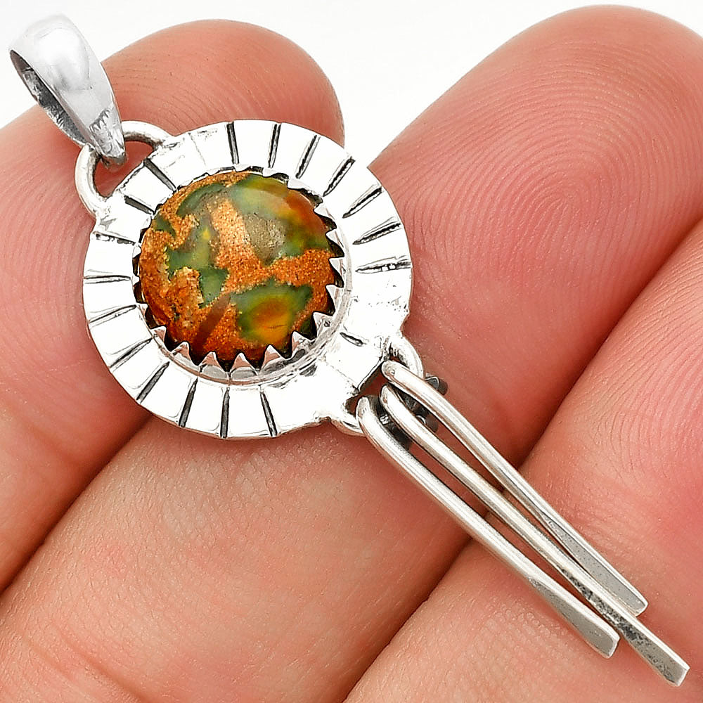 Natural Bamboo Jasper Pendant P-1481 SDP148643