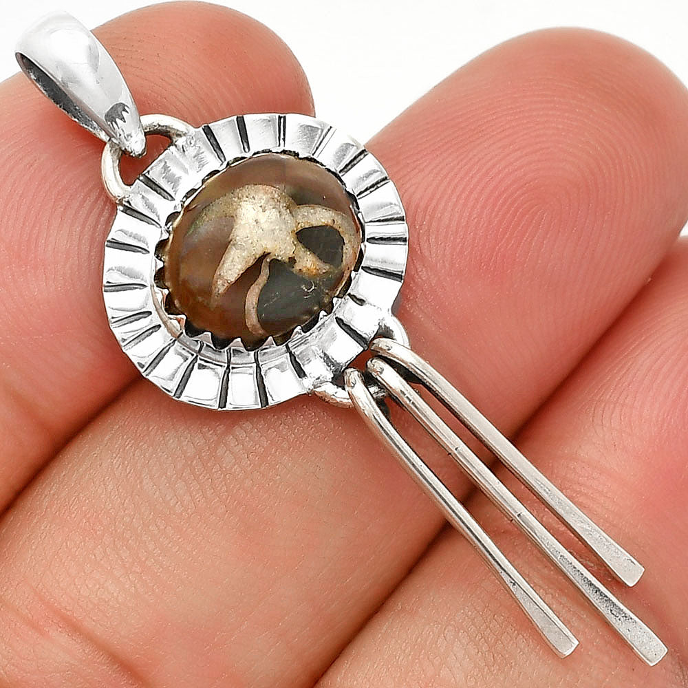 Natural Black Septarian Pendant P-1481 SDP148645