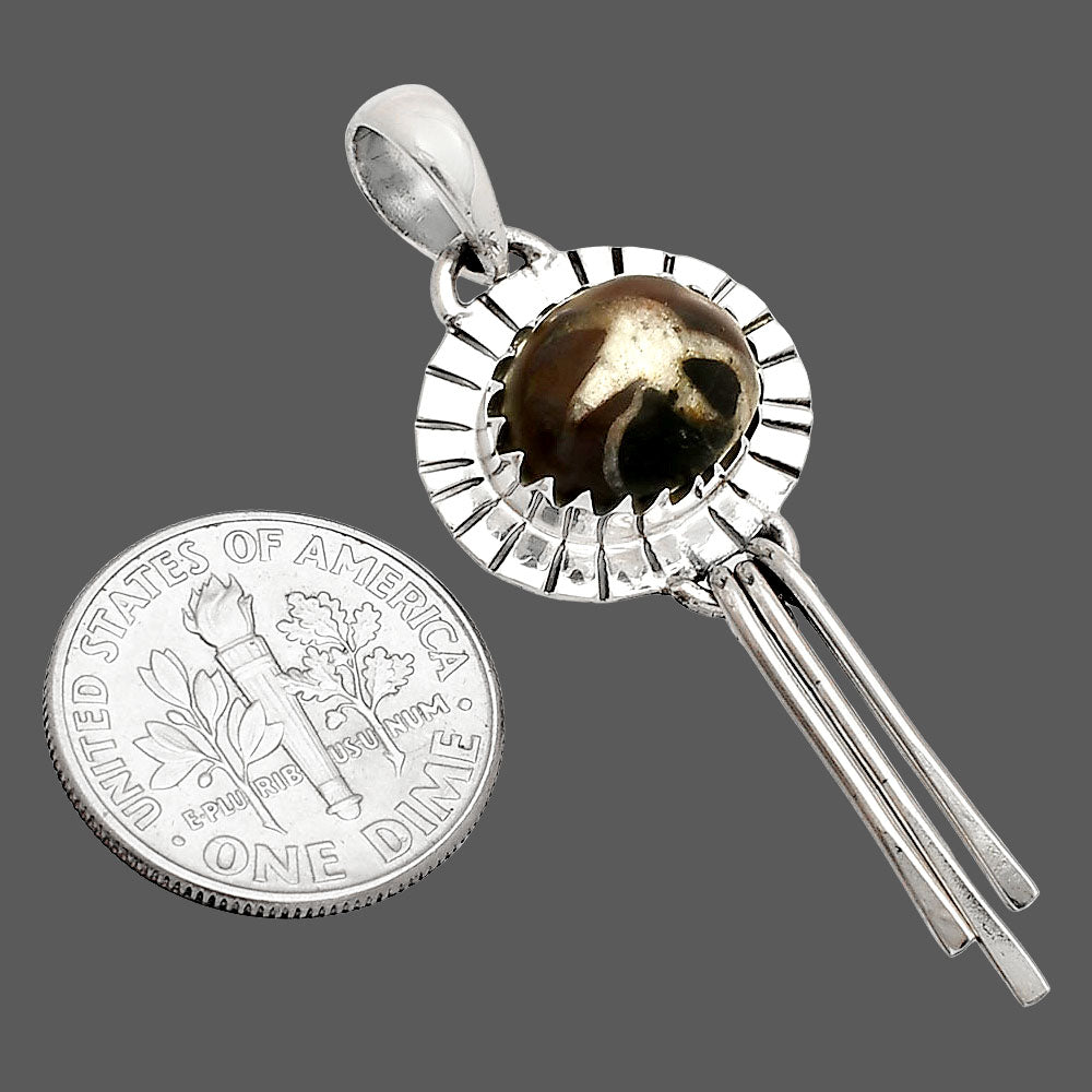 Natural Black Septarian Pendant P-1481 SDP148645