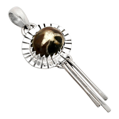 Natural Black Septarian Pendant P-1481 SDP148645