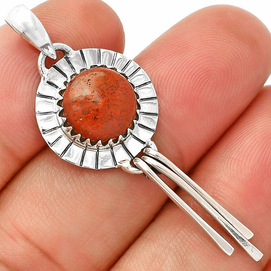 Natural Red Moss Agate Pendant P-1481 SDP148647