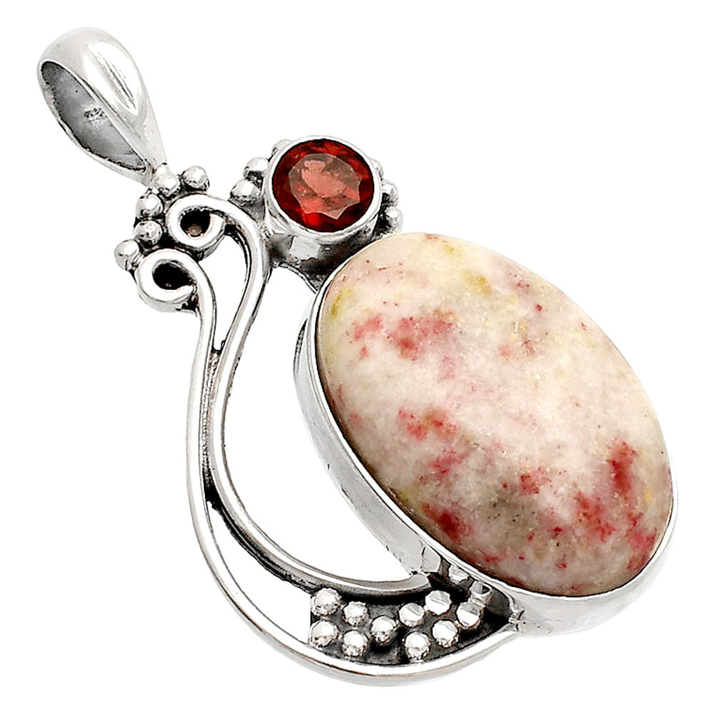 Natural Cinnabar & Garnet Pendant P-1573 SDP148764