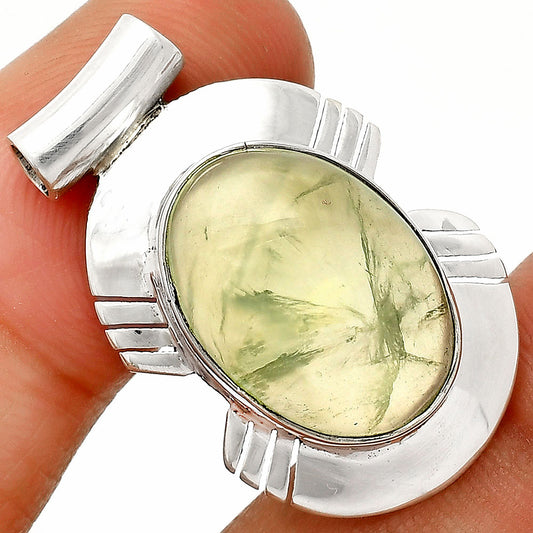 Natural Prehnite Pendant P-1598 SDP148801