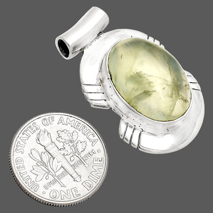 Natural Prehnite Pendant P-1598 SDP148801