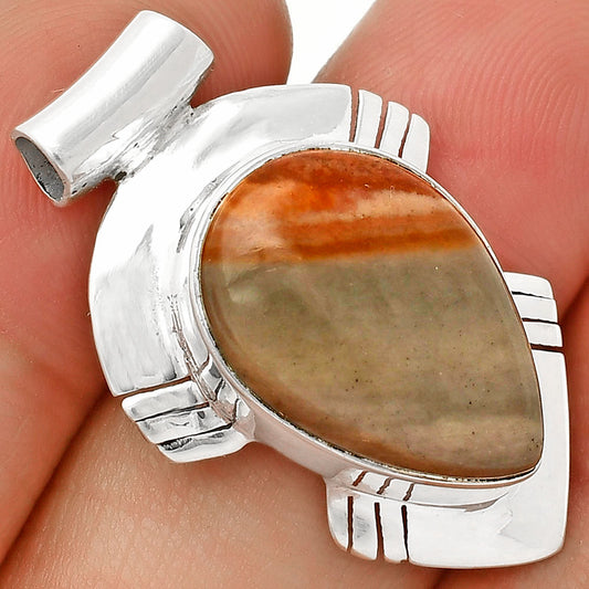 Natural Polygram Jasper Pendant P-1598 SDP148814