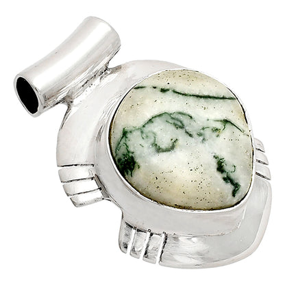 Natural Tree Weed Moss Agate - India Pendant P-1598 SDP148816